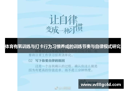体育有氧训练与打卡行为习惯养成的训练节奏与自律模式研究